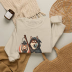 Husky Halloween Crewneck | Reaper Dog Crewneck Sweatshirt Gift