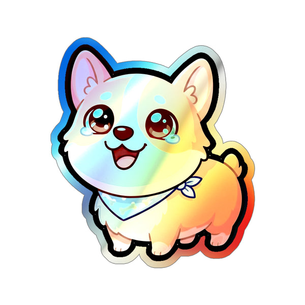 Chibi Corgi Holo Sticker | Tritan