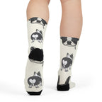 Boston Terrier Socks | Fun All Over Print Dog Socks | Boston Mom Gift | Cute Crew Socks for Dog Lovers | Stocking Stuffer