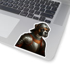 Boxer Medieval Knight Portrait Sticker, Dog Portrait Vinyl Decal, Kiss-Cut Sticker, Boxer Lover Gift