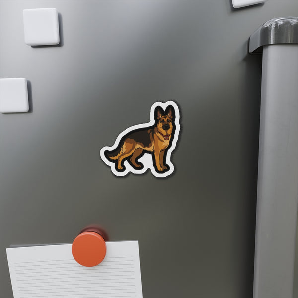 Pop Art German Shepherd Magnet | Tritan — Lifestyle View