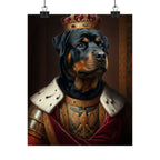 Rottweiler Kings & Queens Royal Portrait Matte Poster, Regal Dog Art Print, Rottweiler Lover Gift, Wall Art