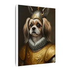 Shih Tzu Medieval Knight Portrait Canvas Wall Art, Regal Dog Painting, Shih Tzu Lover Gift, Stretched Canvas