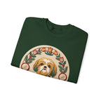 Shih Tzu Folk Paper-Cut Christmas Crewneck Sweatshirt — view 3
