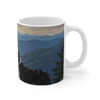 Acrylic Border Collie - Mountain Overlook | Ceramic Mug 11oz