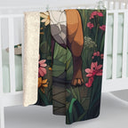 French Bulldog Low Poly Prairie Sherpa Fleece Blanket | Dog Lover Gift