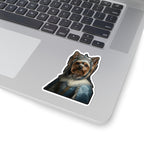 Yorkshire Terrier Kings & Queens Royal Portrait Sticker, Dog Portrait Vinyl Decal, Kiss-Cut Sticker, Yorkshire Terrier Lover Gift