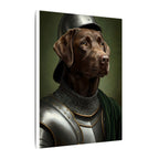 Labrador Retriever Medieval Knight Portrait Canvas Wall Art, Regal Dog Painting, Labrador Retriever Lover Gift, Stretched Canvas