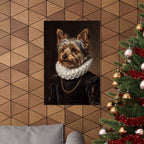 Yorkshire Terrier Renaissance Royal Portrait Matte Poster, Regal Dog Art Print, Yorkshire Terrier Lover Gift, Wall Art