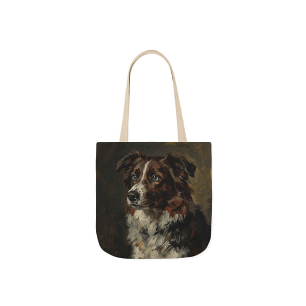 Border Collie Tote Bag | Painterly Dog Art Canvas Tote | Border Collie Mom Gift | Dog Lover Market Bag | Pet Portrait Accessory