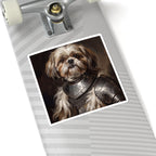 Shih Tzu Medieval Knight Portrait Sticker, Dog Portrait Vinyl Decal, Kiss-Cut Sticker, Shih Tzu Lover Gift