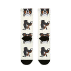 Bernese Mountain Dog Socks | Fun All Over Print Dog Socks | Berner Mom Gift | Cute Crew Socks for Dog Lovers | Stocking Stuffer