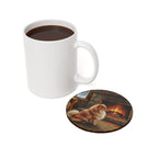 Acrylic Pomeranian - Winter Hearth | Cork Back Coaster