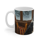Acrylic Border Collie - Winter Hearth | Ceramic Mug 11oz
