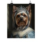 Yorkshire Terrier Kings & Queens Royal Portrait Matte Poster, Regal Dog Art Print, Yorkshire Terrier Lover Gift, Wall Art