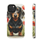 Dachshund Watercolor Wildflower Field Phone Case | Premium Dog Prints | Tritan — primary view