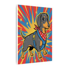 Dachshund Comic Book Art Canvas Print | Retro Pop Art Doxie Wall Decor