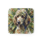 Poodle Watercolor Drink Coaster by Tritan — angled detail view
