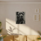 Cane Corso Charcoal Portrait Canvas Wall Art | Dog Lover Gift | Stretched Canvas Print | Modern Pet Decor
