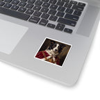 Border Collie Kings & Queens Royal Portrait Sticker, Dog Portrait Vinyl Decal, Kiss-Cut Sticker, Border Collie Lover Gift