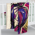 Poodle Comic Pop Art Throw Blanket | Premium Dog Art | Tritan