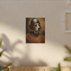 Beagle Medieval Knight Portrait Canvas Wall Art, Regal Dog Painting, Beagle Lover Gift, Stretched Canvas