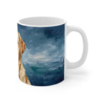 Acrylic-Style Labrador Retriever - Cobalt Blue | Ceramic Mug 11oz