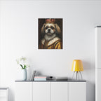 Shih Tzu Renaissance Royal Portrait Canvas Wall Art, Regal Dog Painting, Shih Tzu Lover Gift, Stretched Canvas