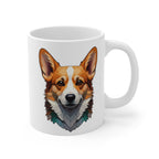 Corgi Stained Glass Cool Jewel Ceramic Mug 11oz | Dog Lover Gift