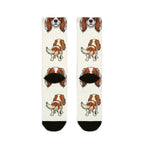Cavalier King Charles Spaniel Socks | Fun All Over Print Dog Socks | Cavalier Mom Gift | Cute Crew Socks for Dog Lovers | Stocking Stuffer