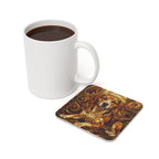 Beagle Stained Glass Warm Jewel Cork Back Coaster | Dog Lover Gift