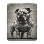 English Bulldog Charcoal Portrait Throw Blanket | Premium Dog Prints | Tritan — secondary view