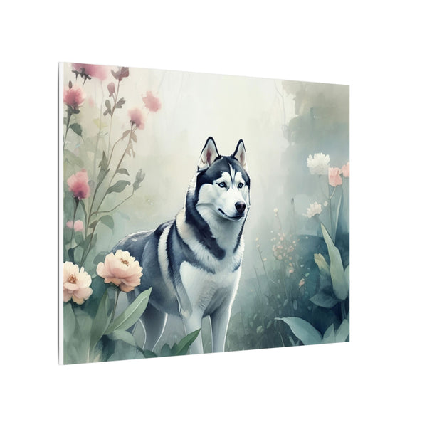 Siberian Husky Watercolor Canvas Print | Dog Wall Art | Pet Lover Gift | Modern Dog Decor