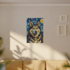 Siberian Husky Post-Impressionist Oil Painting Canvas Art | Dog Wall Decor