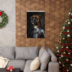 Boxer Medieval Knight Portrait Matte Poster, Regal Dog Art Print, Boxer Lover Gift, Wall Art