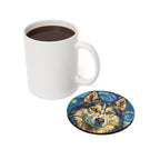 Siberian Husky Coaster Post-Impressionist Oil Painting | Dog Art Gift | Husky Decor for Dog Lovers