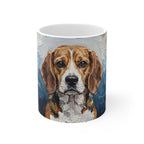 Acrylic-Style Beagle - Coastal Cliffside | Ceramic Mug 11oz