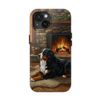 Acrylic Bernese Mountain Dog - Winter Hearth | Tough Phone Case