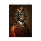 Dachshund Kings & Queens Royal Portrait Matte Poster, Regal Dog Art Print, Dachshund Lover Gift, Wall Art
