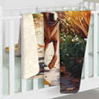 Labrador Retriever Watercolor Autumn Path Throw Blanket | Premium Dog Prints | Tritan — view 6 of 9