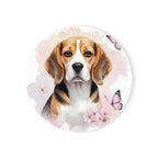 Beagle Watercolor Butterfly Bloom Gift Set — Mug + Coaster + Sticker | Tritan