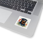Rottweiler Watercolor Wildflower Field Kiss-Cut Stickers | Premium Dog Prints | Tritan — view 11 of 12