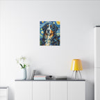Bernese Mountain Dog Post-Impressionist Oil Painting Canvas Art | Berner Dog Gift | Pet Loss Memorial Wall Art Decor