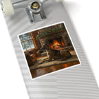 Acrylic Great Dane - Winter Hearth | Kiss-Cut Stickers