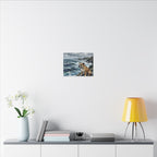 English Bulldog Canvas Wall Art Print | Dog Lover Gift | Pet Portrait | Modern Acrylic Painting Decor