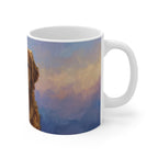 Acrylic-Style Golden Retriever - Lavender Gold | Ceramic Mug 11oz
