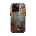 Acrylic Yorkshire Terrier - Autumn Woods | Tough Phone Case