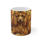Poodle Stained Glass Warm Jewel Ceramic Mug 11oz | Dog Lover Gift