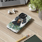Dachshund Watercolor Botanical Wreath Phone Case | Premium Dog Prints | Tritan — view 11 of 28