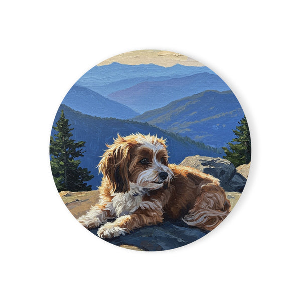 Acrylic Havanese - Mountain Overlook | Cork Back Coaster